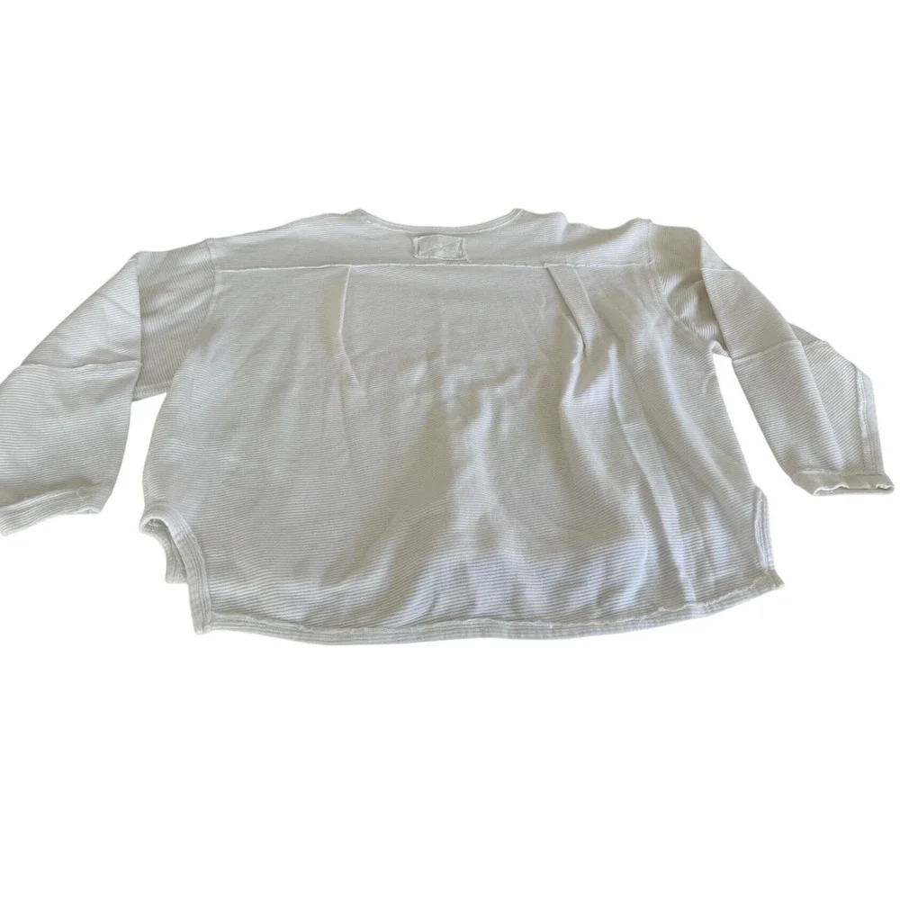 Free People We The Free Total Eclipse Tee Size L Oversized Ribbed Long Sleeve